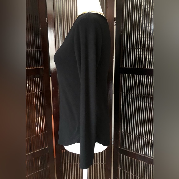 Cynthia Rowley Perfect Black Long Sleeve Top size small - Picture 5 of 8